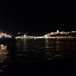 Night scene of river in Budapest