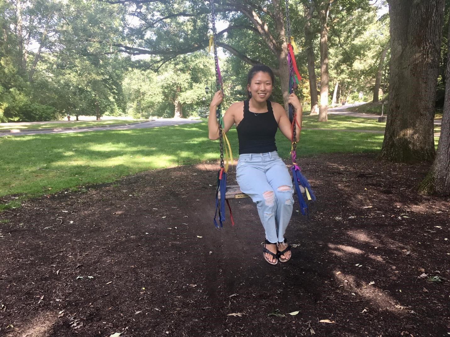 Emily on a swing