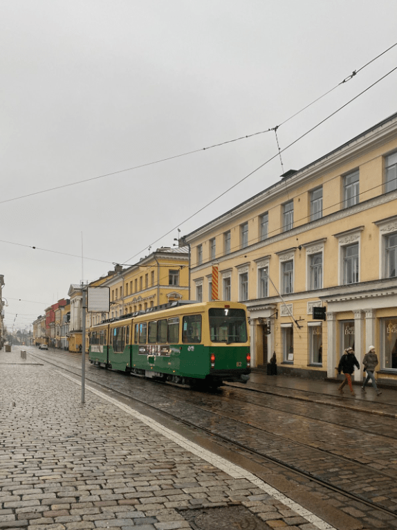 The tram system in Helsinki.